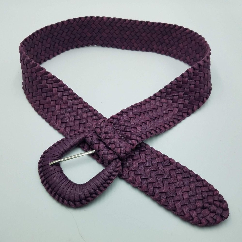 Braided Purple Adjustable Cotton Belt